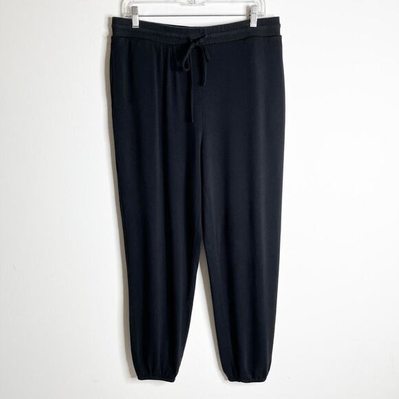 All Worthy Hunter McGrady Women's Jogger Pants M Black Knit Pull On Drawstring - Picture 2 of 9